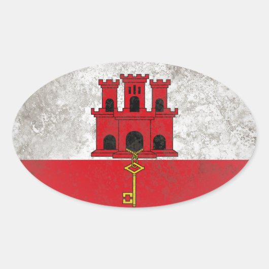 Gibraltar Ovale Sticker (Voorkant)