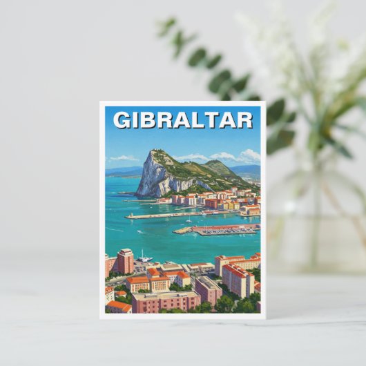 Gibraltar Reizen Briefkaart (Staand voorkant)