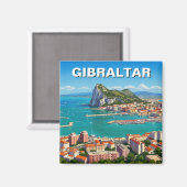 Gibraltar Reizen Magneet (Voorkant / Achterkant)
