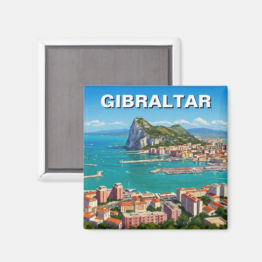 Gibraltar Reizen Magneet (Voorkant / Achterkant)