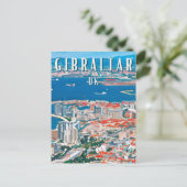 Gibraltar, rotsstad en kliffen briefkaart (Staand voorkant)
