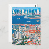 Gibraltar, rotsstad en kliffen briefkaart (Voorkant / Achterkant)