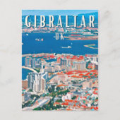 Gibraltar, rotsstad en kliffen briefkaart (Voorkant)