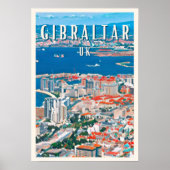 Gibraltar, rotsstad en kliffen poster (Voorkant)