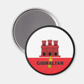 Gibraltar Roundel kwaliteitsvlag Magneet (Voorkant / Achterkant)