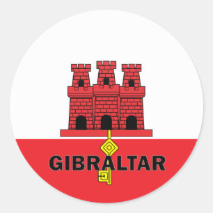 Gibraltar Roundel kwaliteitsvlag Ronde Sticker