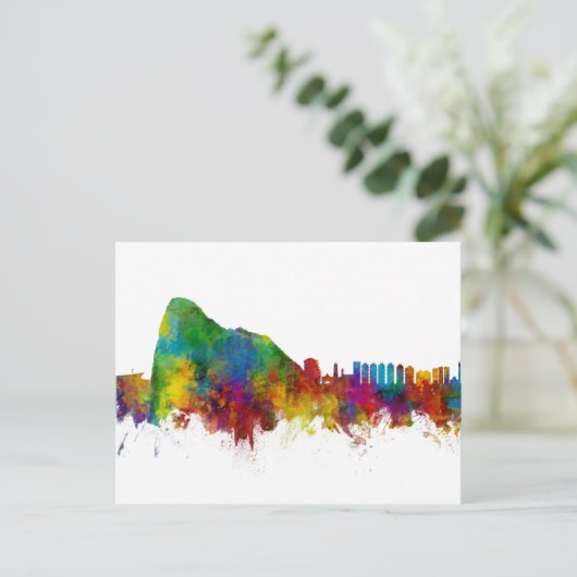 Gibraltar Skyline Briefkaart (Staand voorkant)