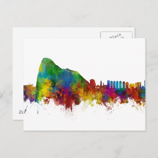 Gibraltar Skyline Briefkaart (Voorkant / Achterkant)