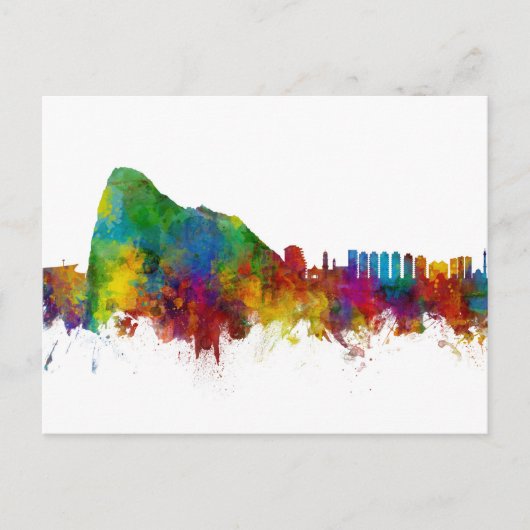 Gibraltar Skyline Briefkaart (Voorkant)