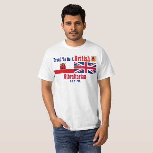 Gibraltar trots om Brits Gibraltar T-Shirt te zijn (Voorkant volledig)