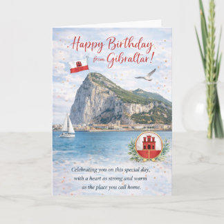 Gibraltar Verjaardagskaart Kaart