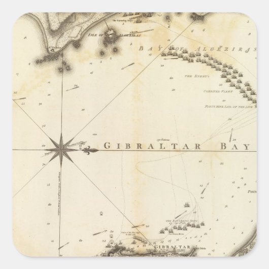 Gibraltar Vierkante Sticker (Voorkant)