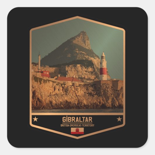 Gibraltar Vierkante Sticker (Voorkant)