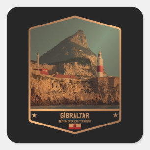 Gibraltar Vierkante Sticker