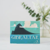 Gibraltar vintage reisposter briefkaart (Staand voorkant)