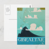 Gibraltar vintage reisposter briefkaart (Voorkant / Achterkant)