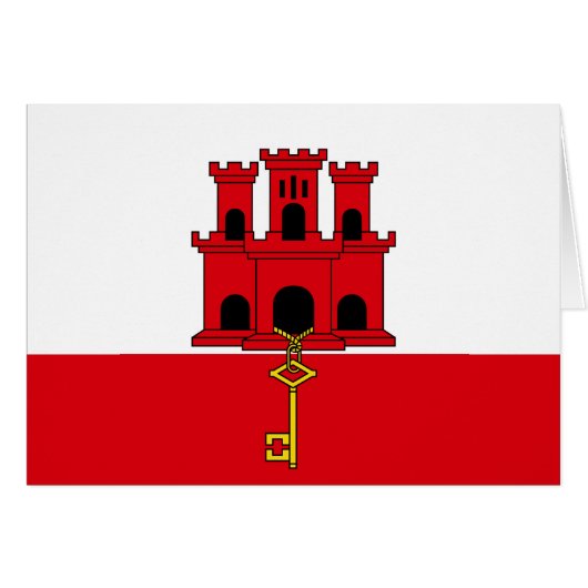 Gibraltar-vlag (Voorkant Horizontaal)