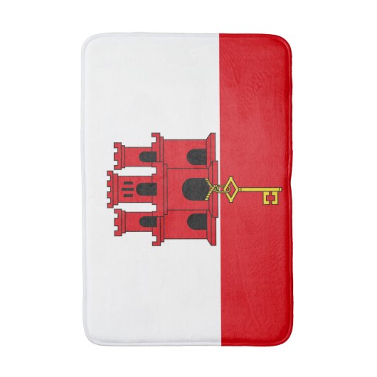 Gibraltar-vlag Badmat (Voorkant Verticaal)