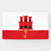 Gibraltar-vlag Banner (Horizontaal)
