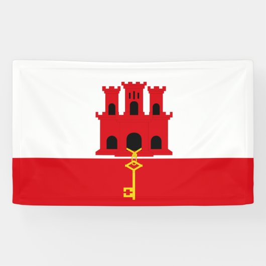 Gibraltar-vlag Banner (Horizontaal)