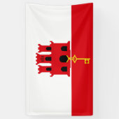 Gibraltar-vlag Banner (Verticaal)