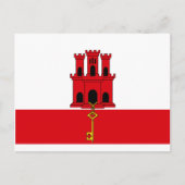 Gibraltar-vlag Briefkaart (Voorkant)