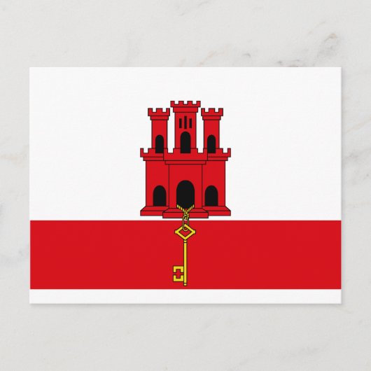 Gibraltar-vlag Briefkaart (Voorkant)