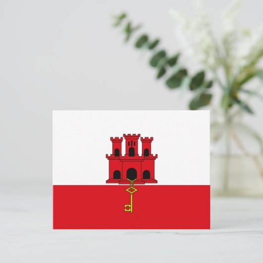 Gibraltar-vlag Briefkaart (Staand voorkant)