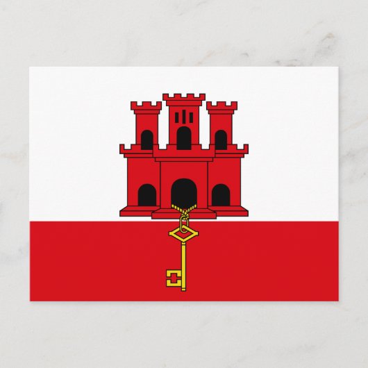 Gibraltar-vlag Briefkaart (Voorkant)
