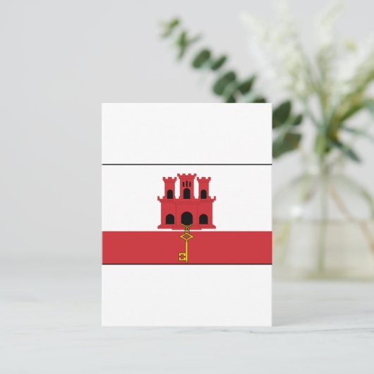 Gibraltar-vlag Briefkaart (Staand voorkant)