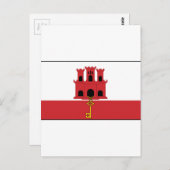 Gibraltar-vlag Briefkaart (Voorkant / Achterkant)