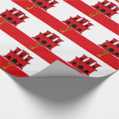 Gibraltar-vlag Cadeaupapier (Hoek)