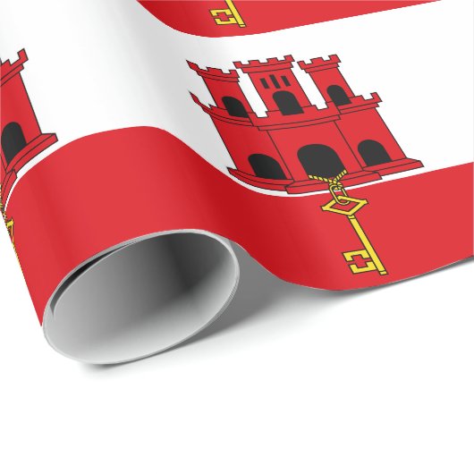 Gibraltar-vlag Cadeaupapier (Rol Hoek)