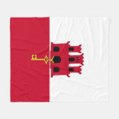 Gibraltar vlag fleece deken (Voorkant (Horizontaal))