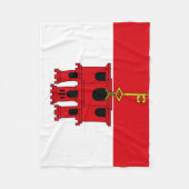 Gibraltar-vlag Fleece Deken (Voorkant)