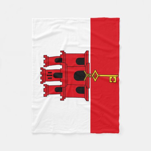 Gibraltar-vlag Fleece Deken (Voorkant)
