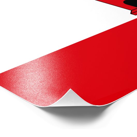 Gibraltar-vlag Foto Afdruk (Hoek)