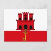 Gibraltar vlag GI Briefkaart (Voorkant)