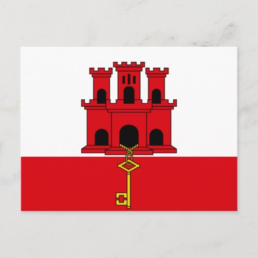 Gibraltar vlag GI Briefkaart (Voorkant)
