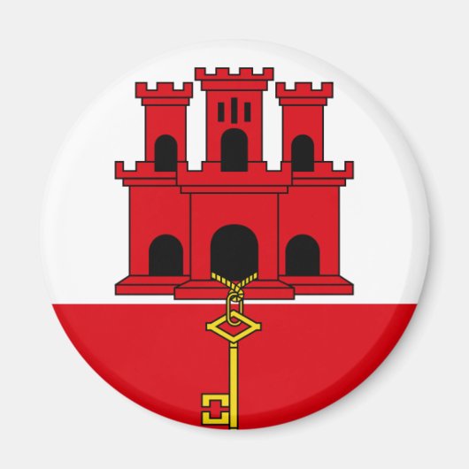 Gibraltar Vlag GI Magneet (Voorkant)