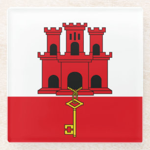 Gibraltar-vlag Glazen Onderzetter