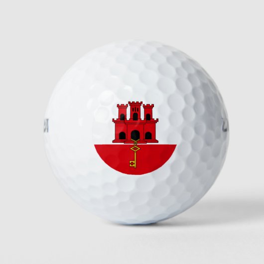 Gibraltar-vlag Golfballen (Voorkant)