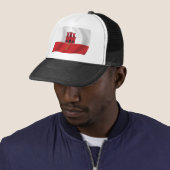 Gibraltar Vlag Hoed Trucker Pet (In situ)
