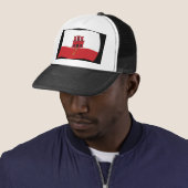 Gibraltar Vlag Hoed Trucker Pet (In situ)