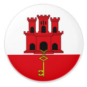 Gibraltar-vlag Keramische Knop (Voorkant)