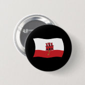 Gibraltar Vlag Knop Ronde Button 5,7 Cm (Voorkant /achterkant)
