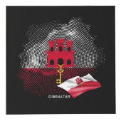 Gibraltar vlag kubus (Rechts)