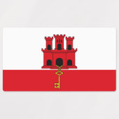 Gibraltar-vlag Labels (Design 1)