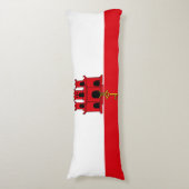 Gibraltar-vlag Lichaamskussen (Voorkant Verticaal)