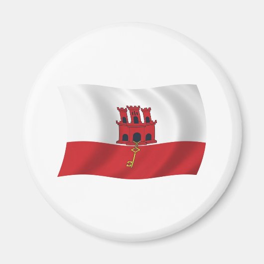 Gibraltar Vlag Magneet (Voorkant)